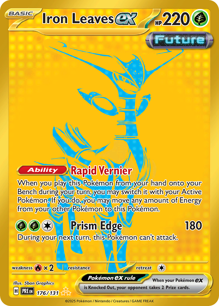 Iron Leaves ex 176/131 Prismatic Evolutions Pokémon card | Pokebundles Ireland
