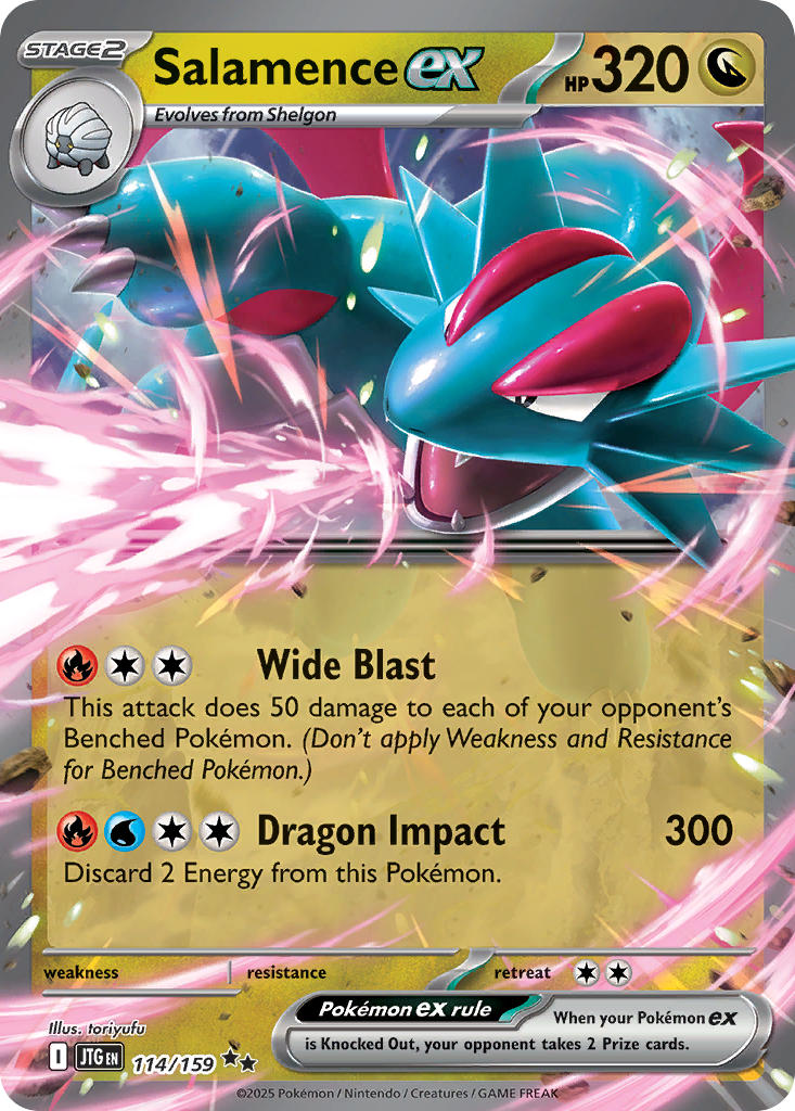 Salamence ex 114/159 Journey Together Pokémon card | Pokebundles Ireland