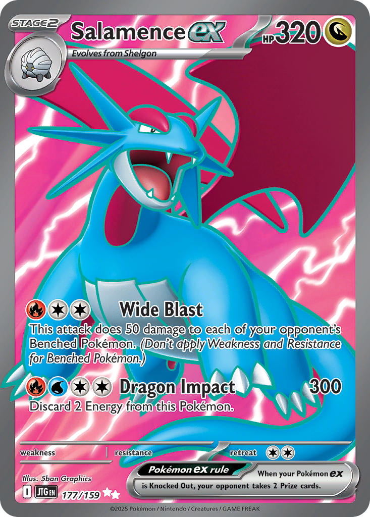 Pokemon TCG Salamence EX 177/159- Journey Together - Pokebundles Ireland